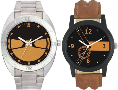 Shivam Retail Stylish Silver And Brown0003 Professional Look Combo Analog Watch  - For Men   Watches  (Shivam Retail)