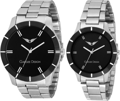 Gargee Design New 3001002 BLK Lavish Couple you & me wrist watches Watch  - For Men & Women   Watches  (Gargee Design)