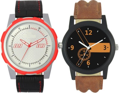 Shivam Retail Stylish Black And Brown42 Professional Look Combo Analog Watch  - For Men   Watches  (Shivam Retail)