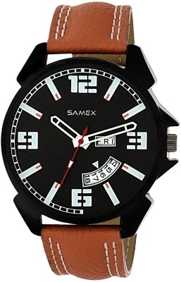 SAMEX MENS LATEST DESIGN WATCHES STYLISH FASTRAC ENO GENUINE LEATHER WATCH MEN LATEST FASHIONABLE DAY DATE DISCOUNTED Watch  - For Men   Watches  (SAMEX)