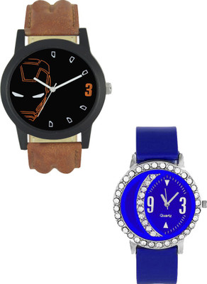 View SRK ENTERPRISE Muticolor Couple With Stylish And Designer Dial 021 Analog Watch  - For Men & Women Wrist Watches Price Online(SRK ENTERPRISE)