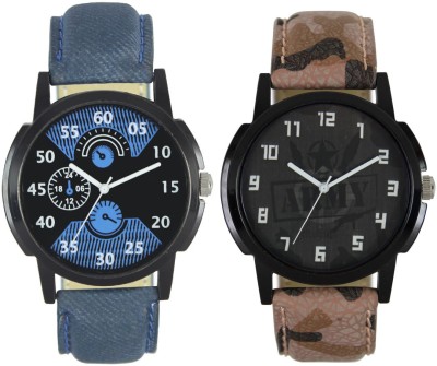 Shivam Retail SR-02 002-003 Stylish And Attractive Pure Leather Army Look Watch  - For Men   Watches  (Shivam Retail)