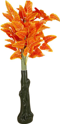 

Alisan Artificial Leaves with Vase Orange Assorted Artificial Flower with Pot(45 inch, Pack of 1)