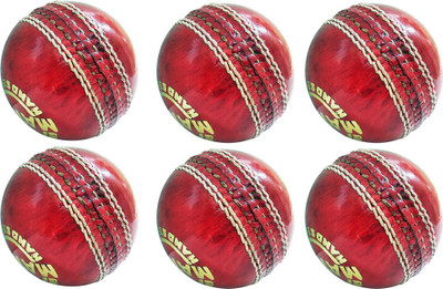 

Golddust Match Genuine Leather Hand Sewn Cricket Leather Ball(Pack of 6, Red)