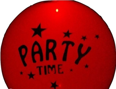 

Funcart Printed Party Time LED Balloon(Red, Pack of 5)