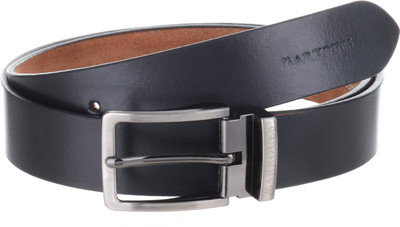 

MARKQUES Men Party Black Genuine Leather Belt, Black-01