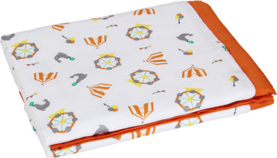 

My Milestones Abstract  Swadding Baby Blanket(Microfiber, Orange