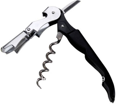 ENERZY ezy_01opener_black-set-of-1 Corkscrew Bottle Opener Pack of 1 black color Bottle Opener(Pack of 1) available at flipkart for Rs.105
