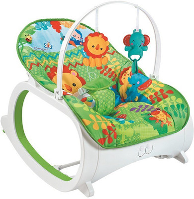 

Fiddle Diddle Baby Bouncer Cum Rocker with Vibration Function, Height Adjustment, Calming Music and 2 Toys (Lion Green) Non-electric Bouncer(Multicolor)