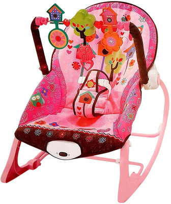 

Taaza Garam UK Kids High Quality Imported Newborn-to-Toddler Portable Baby Pink Rocker-Gift toy Non-electric Bouncer(Pink)