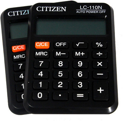 

Citizen |Pack of 2| LC-110N Stealodeal |Pack of 2| LC-110N Basic Calculator(8 Digit)