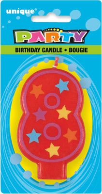 

Funcart BIRTHDAY CANDLE "8" Candle(Multicolor, Pack of 1)