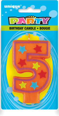 

Funcart BIRTHDAY CANDLE "5" Candle(Multicolor, Pack of 1)