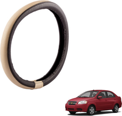 

Autofy Steering Cover For Chevrolet Aveo(Brown, Leather)