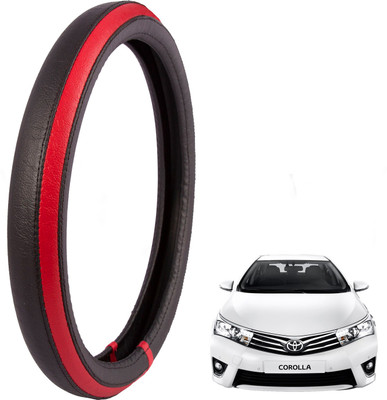 

Autofy Steering Cover For Toyota Corolla(Black, Leather)