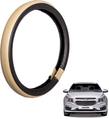 

Autofy Steering Cover For Chevrolet Cruze(Black, Leather)