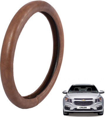 

Autofy Steering Cover For Chevrolet Cruze(Brown, Leather)
