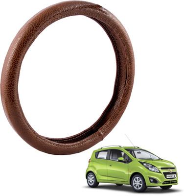 

Autofy Steering Cover For Chevrolet Beat(Brown, Leather)