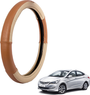 

Autofy Steering Cover For Hyundai Verna Fluidic(Cream, Leather)