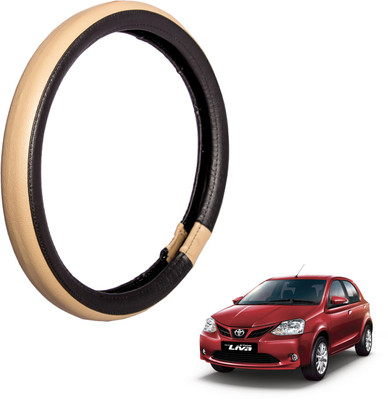 

Autofy Steering Cover For Toyota Etios Liva(Black, Leather)