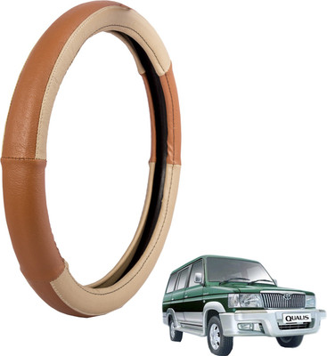 

Autofy Steering Cover For Toyota Qualis(Cream, Leather)
