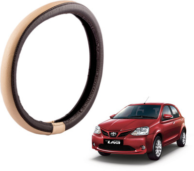 

Autofy Steering Cover For Toyota Etios Liva(Brown, Leather)
