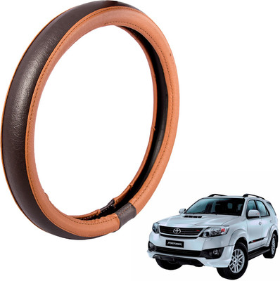 

Autofy Steering Cover For Toyota Fortuner(Tan, Leather)
