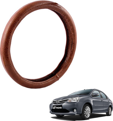 

Autofy Steering Cover For Toyota Etios(Brown, Leather)