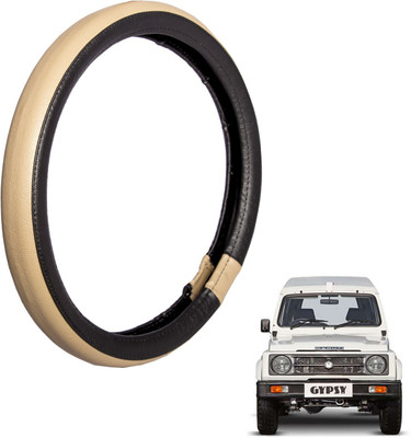 

Autofy Steering Cover For Maruti Gypsy King(Black, Leather)