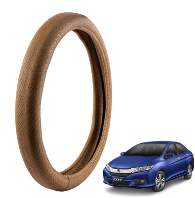 

Autofy Steering Cover For Honda New City(Tan, Leather)