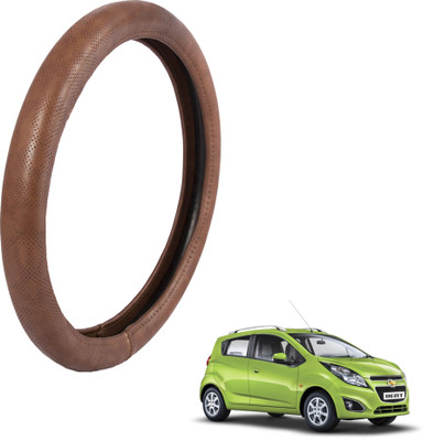 

Autofy Steering Cover For Chevrolet Beat(Brown, Leather)