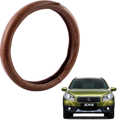 

Autofy Steering Cover For Maruti SX4(Brown, Leather)