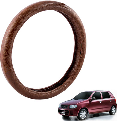 Autofy Steering Cover For Maruti Alto(Brown, Leather)