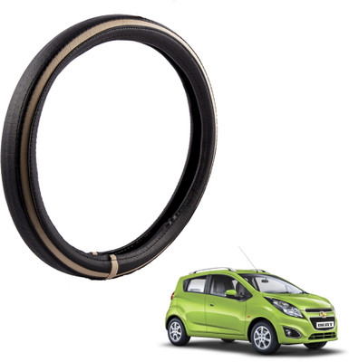 

Autofy Steering Cover For Chevrolet Beat(Black, Leather)