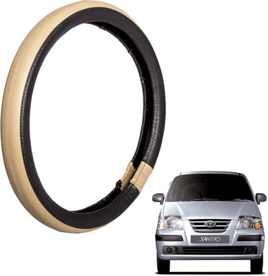 

Autofy Steering Cover For Hyundai Santro(Black, Leather)