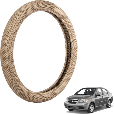 

Autofy Steering Cover For Chevrolet Sail(Light Brown, Fabric)