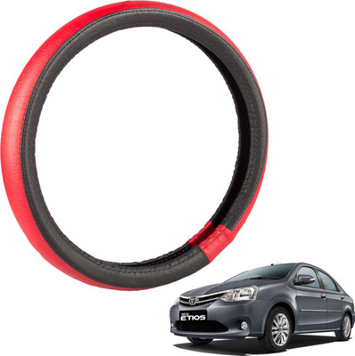 

Autofy Steering Cover For Toyota Etios(Black, Leather)