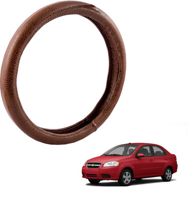 

Autofy Steering Cover For Chevrolet Aveo(Brown, Leather)