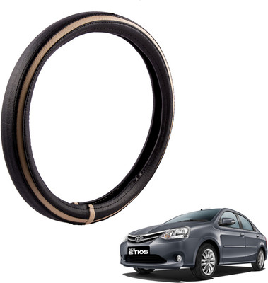 

Autofy Steering Cover For Toyota Etios(Black, Leather)