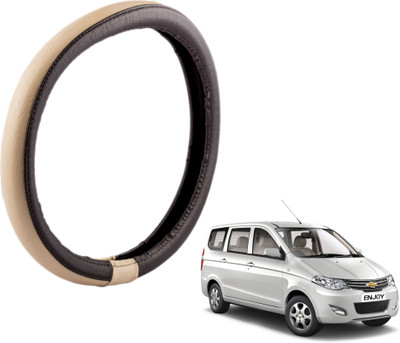 

Autofy Steering Cover For Chevrolet Enjoy(Brown, Leather)