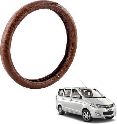 

Autofy Steering Cover For Chevrolet Enjoy(Brown, Leather)