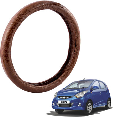 

Autofy Steering Cover For Hyundai Eon(Brown, Leather)