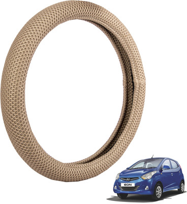 

Autofy Steering Cover For Hyundai Eon(Light Brown, Fabric)