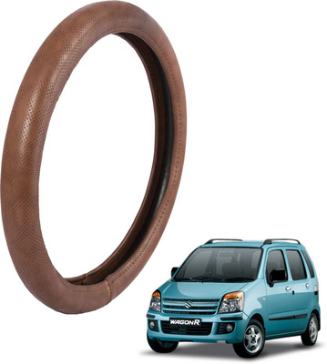 Autofy Steering Cover For Maruti WagonR(Brown, Leather)