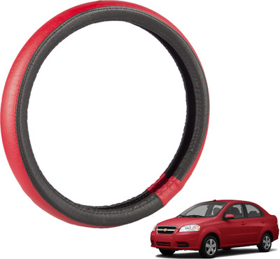 

Autofy Steering Cover For Chevrolet Aveo(Black, Leather)