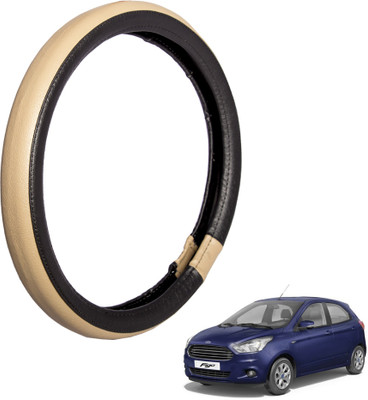 

Autofy Steering Cover For Ford Figo(Black, Leather)