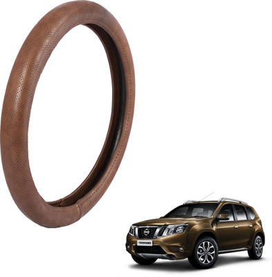 

Autofy Steering Cover For Nissan Terrano(Brown, Leather)