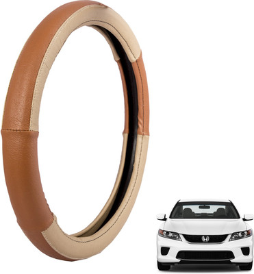 

Autofy Steering Cover For Honda Accord(Cream, Leather)
