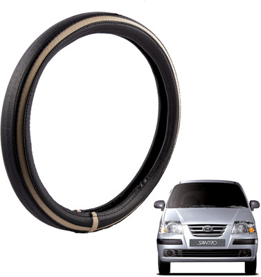 

Autofy Steering Cover For Hyundai Santro(Black, Leather)