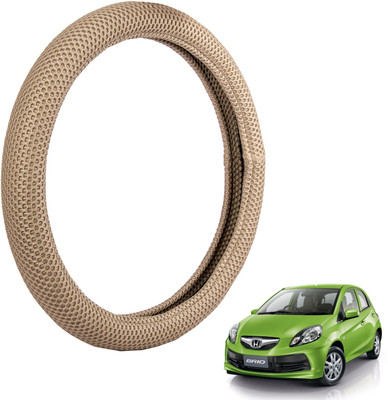 

Autofy Steering Cover For Honda Brio(Light Brown, Fabric)